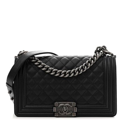 Chanel Caviar Quilted Medium Boy Flap Black 1 of 11