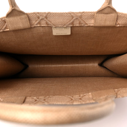 Christian Dior Raffia Cannage Large Book Tote Natural 5 of 9