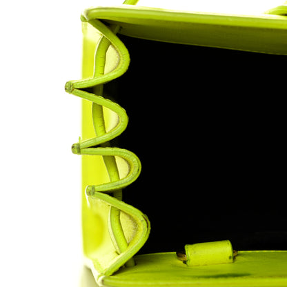 Saint Laurent Calfskin Nano Sac De Jour Neon Yellow 19 of 22