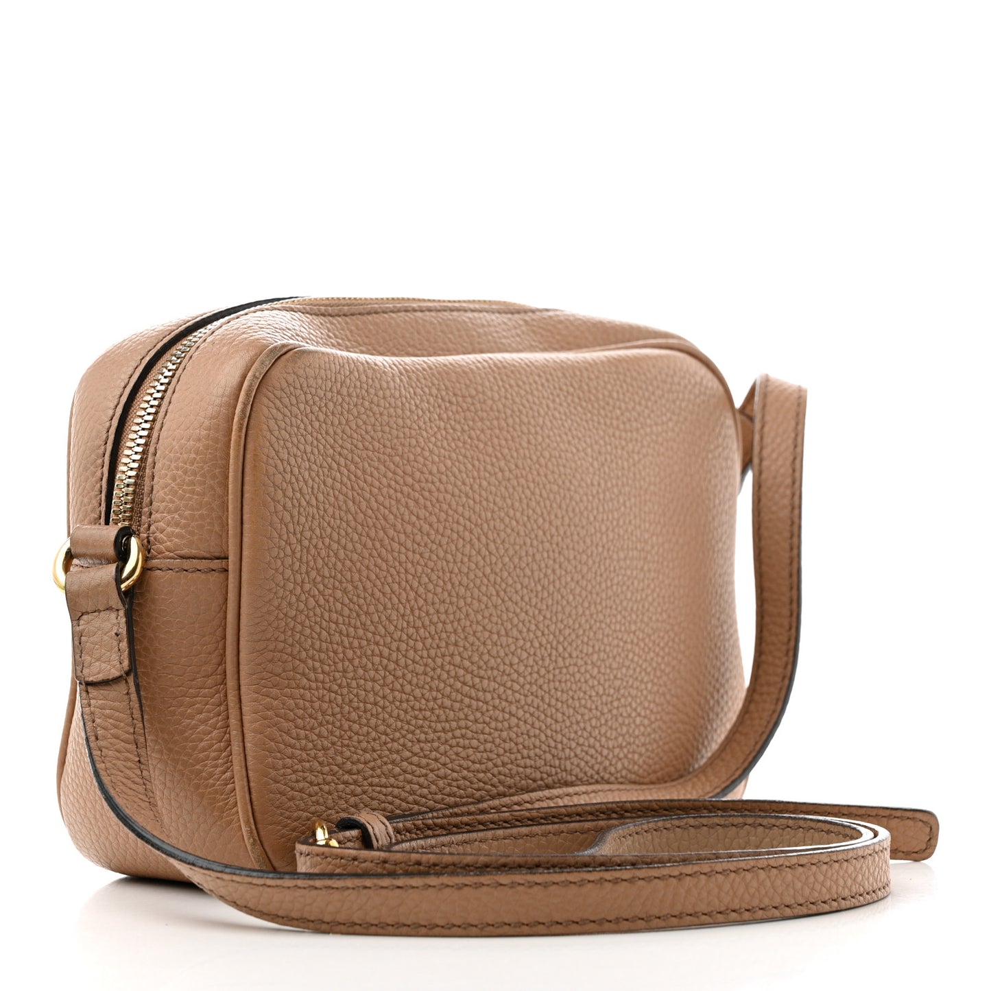 Pebbled Calfskin Small Soho Disco Bag Camelia