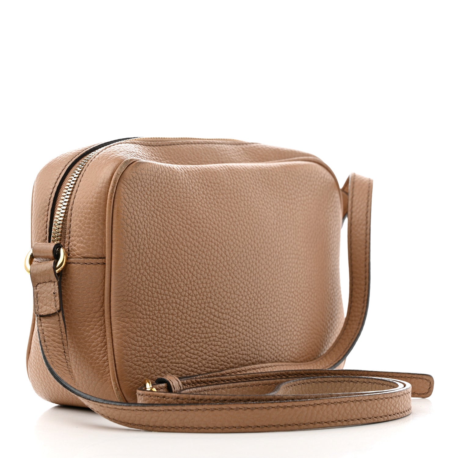Gucci Pebbled Calfskin Small Soho Disco Bag Camelia 3 of 16