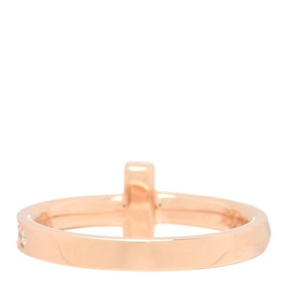 Tiffany 18K Rose Gold Diamond 2.5mm T T1 Ring 51 5.75 3 of 5