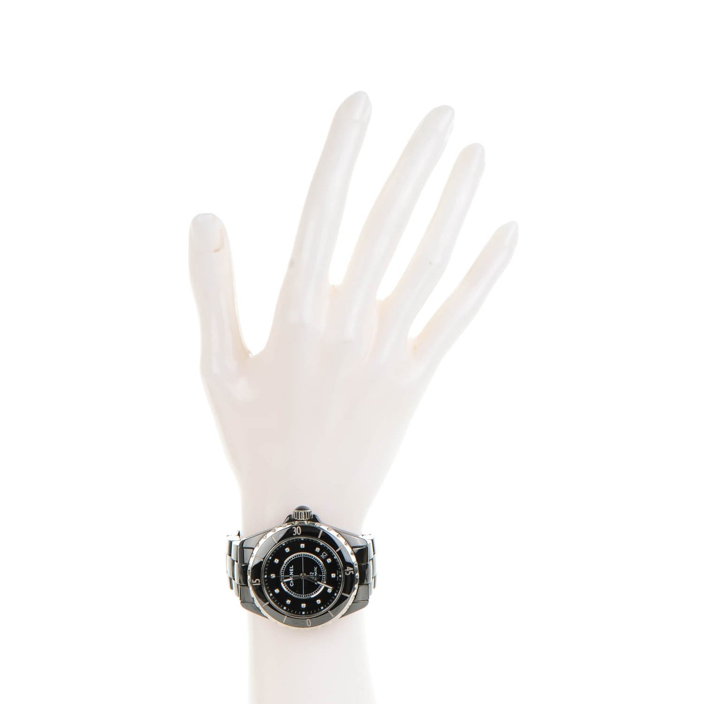 Stainless Steel Ceramic Diamond 38mm J12 Automatic Watch Black