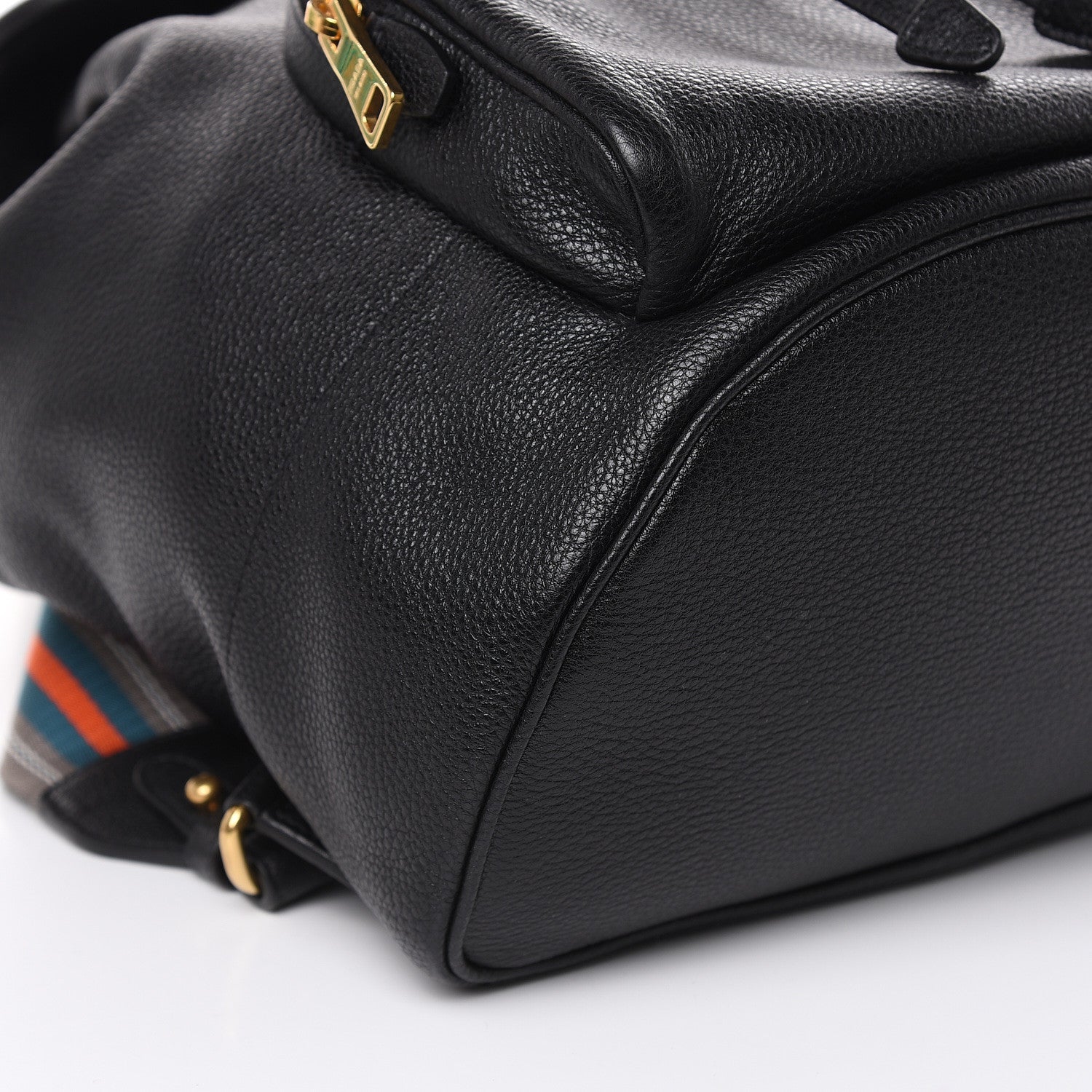 Prada Vitello Daino Cinch Backpack Black 8 of 9