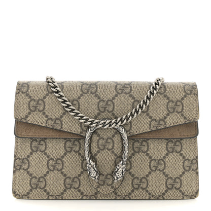 Gucci GG Supreme Monogram Super Mini Dionysus Shoulder Bag Taupe 1 of 13