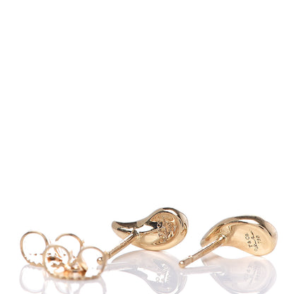 Tiffany 18K Yellow Gold 10mm Elsa Peretti Teardrop Earrings 3 of 4
