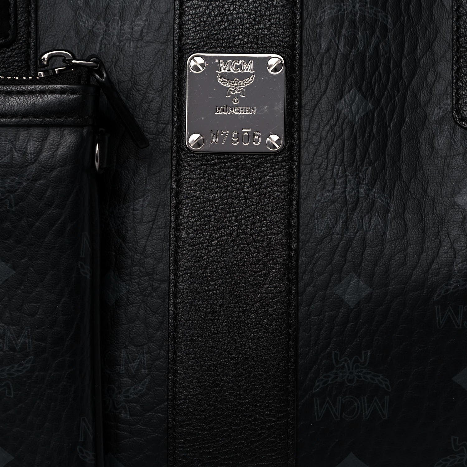 MCM Visetos Medium Liz Reversible Shopper Tote Black 12 of 14