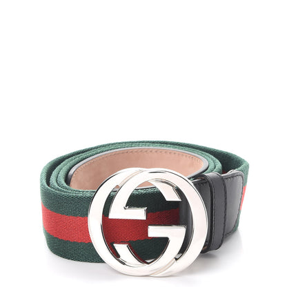 Gucci Canvas Web Interlocking G Belt 110 44 Black 1 of 7