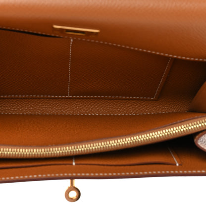 Hermes Epsom Kelly Wallet To Go Gold 7 of 10