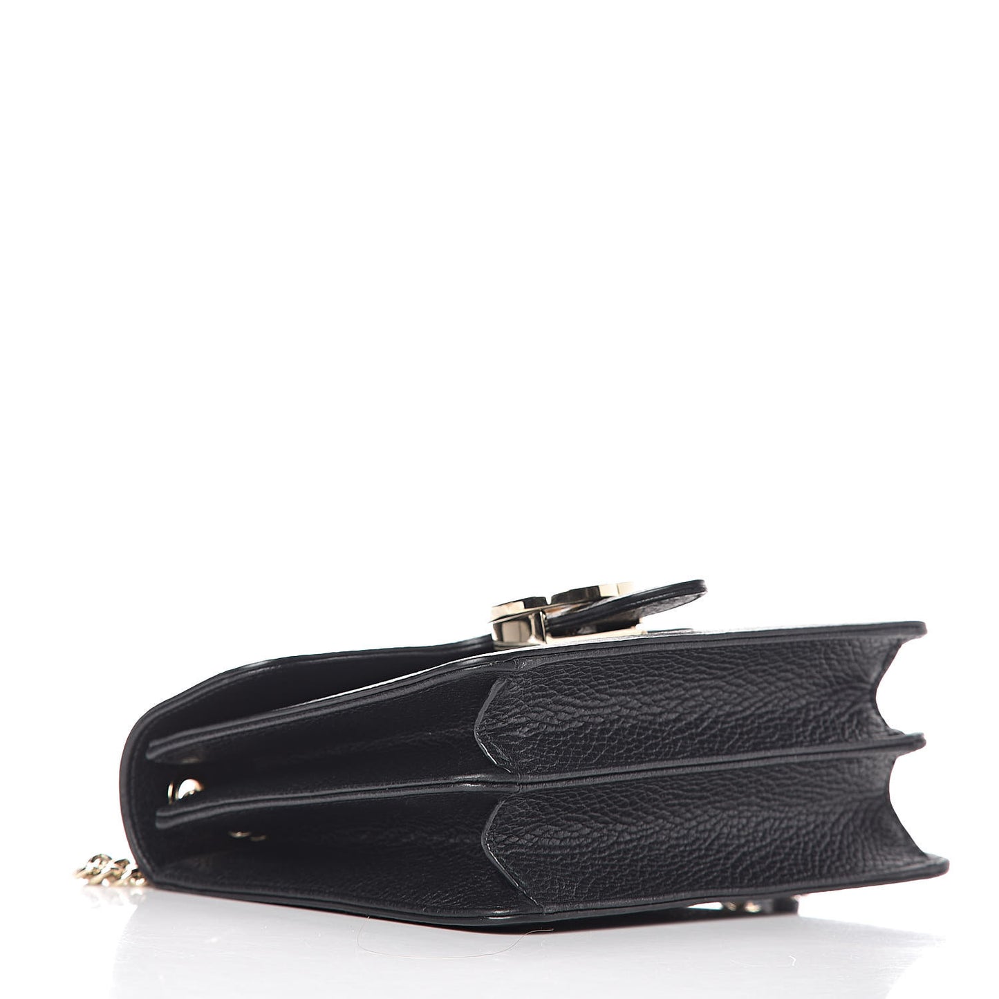 Dollar Calfskin Small Interlocking G Shoulder Bag Black