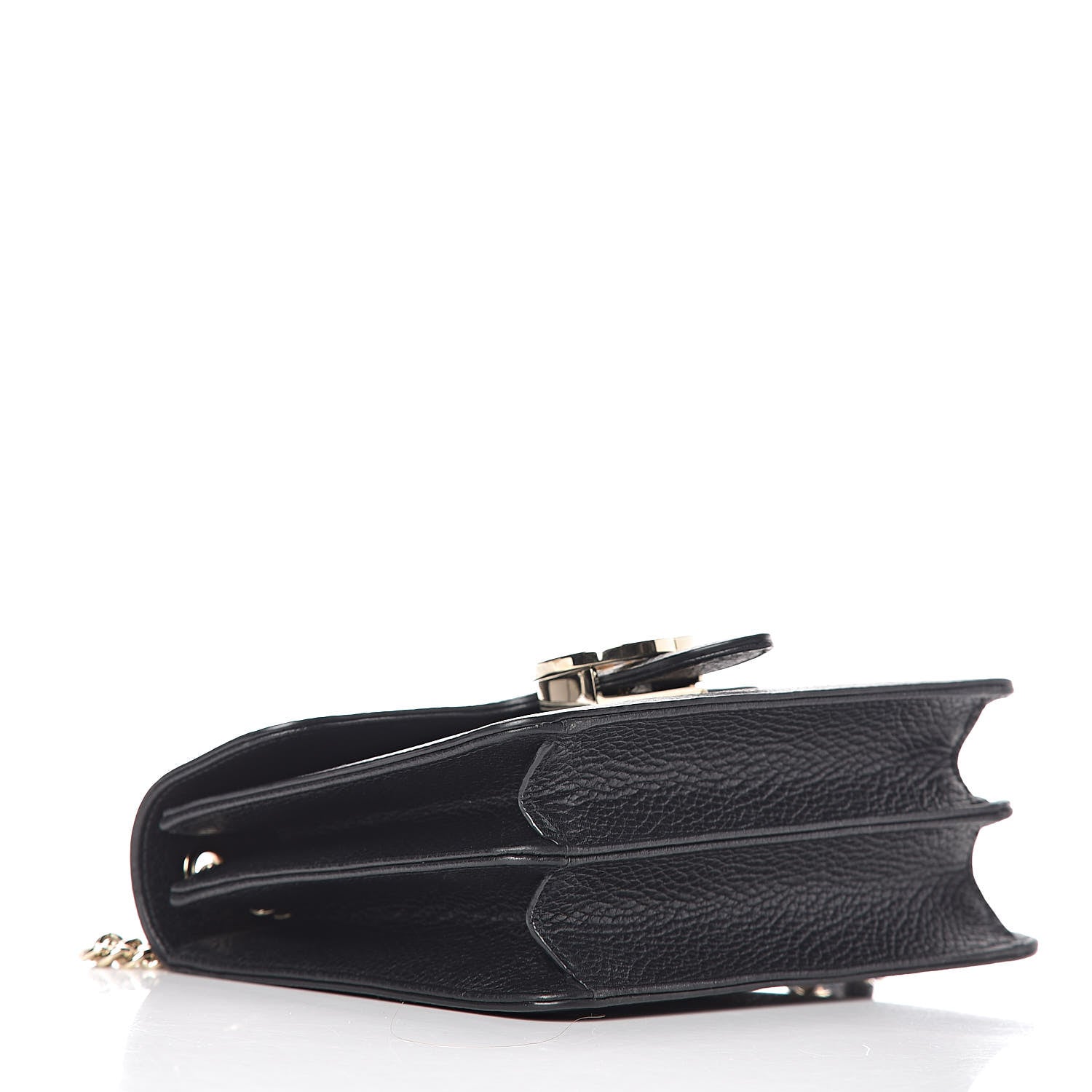 Gucci Dollar Calfskin Small Interlocking G Shoulder Bag Black 4 of 10