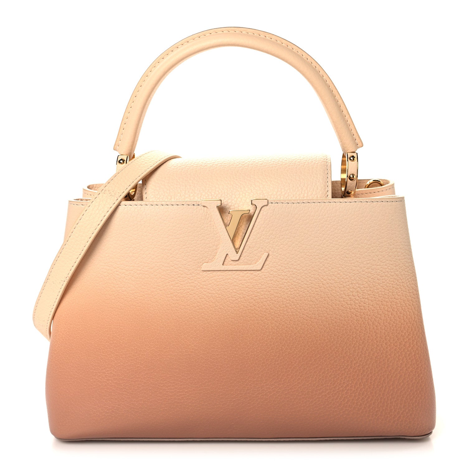 Louis Vuitton Taurillon Gradient Capucines PM Cloudy Creme 1 of 10