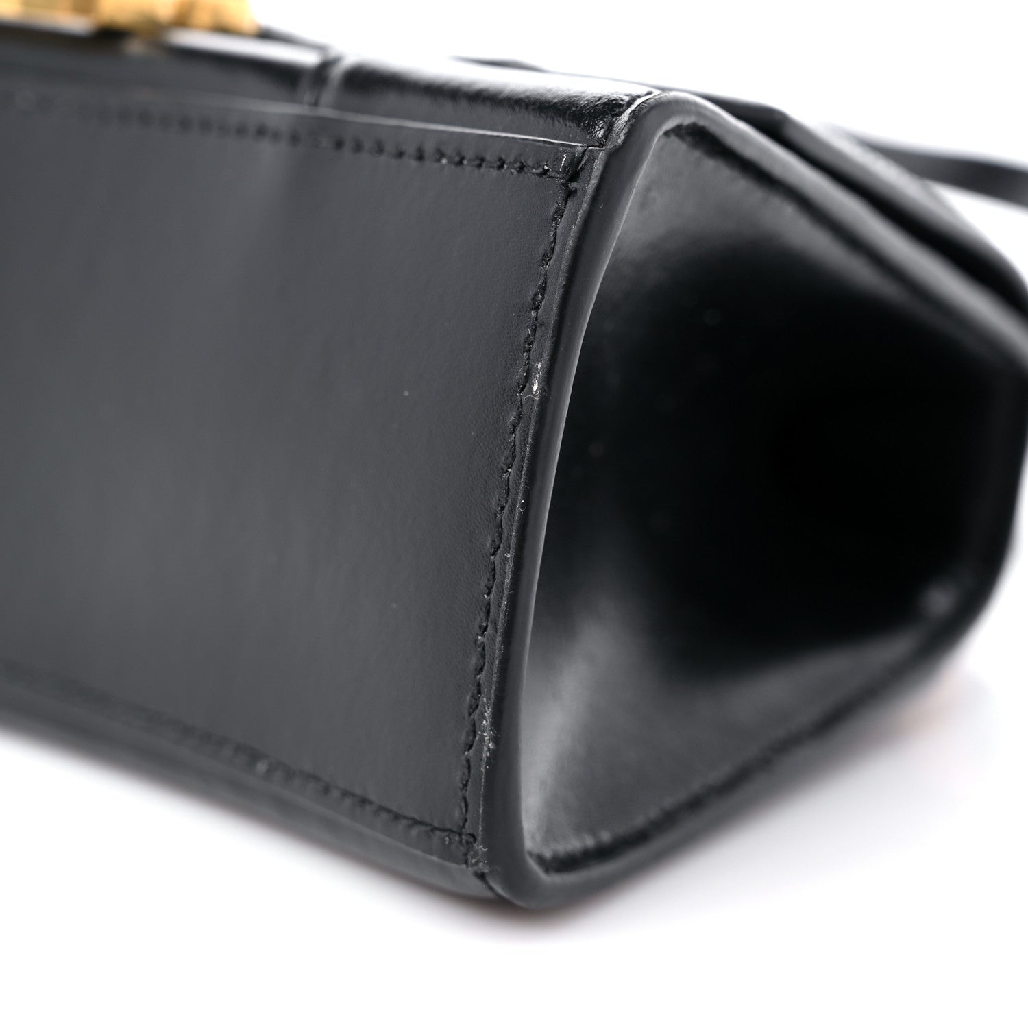 Balenciaga Shiny Box Calfskin Hourglass Top Handle Bag XS Black 10 of 12