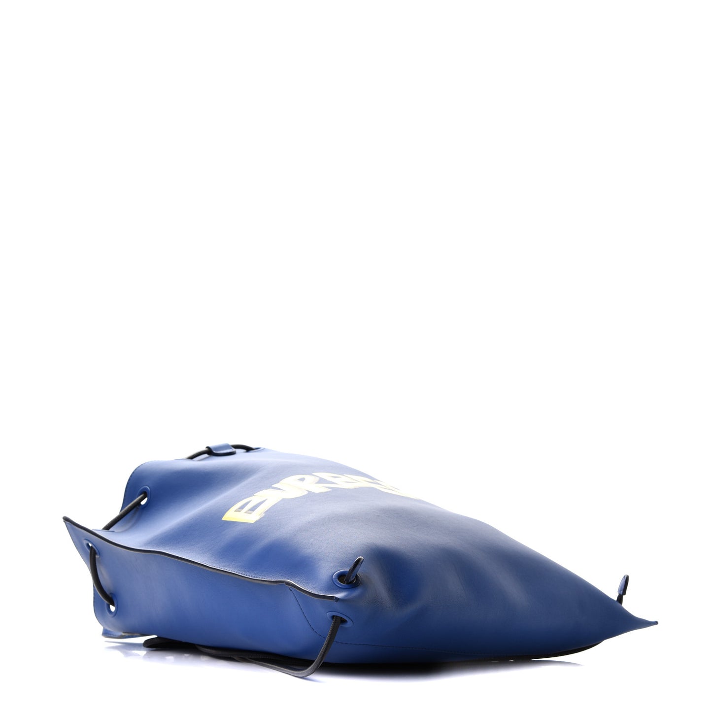 Soft Calfskin Graffiti Drawstring Backpack Denim Blue