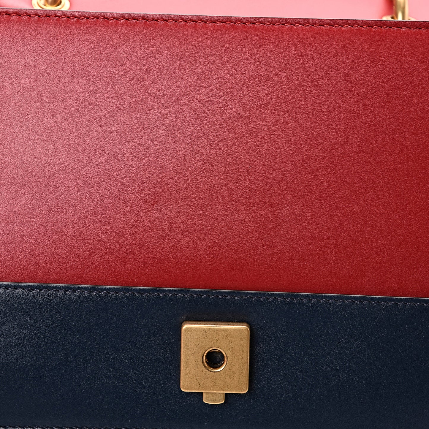 Calfskin Sylvie Web Queen Margaret Shoulder Bag Blue Agata Hibiscus Red Mystic White