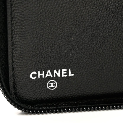 Chanel Caviar Quilted Boy Zip Around Organizer Wallet So Black 6 of 8
