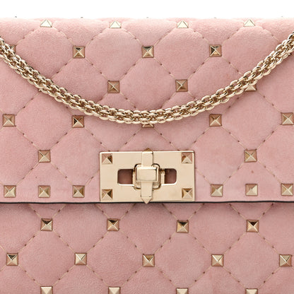 Valentino Garavani Suede Rockstud Spike Wallet on Chain Loto 8 of 12