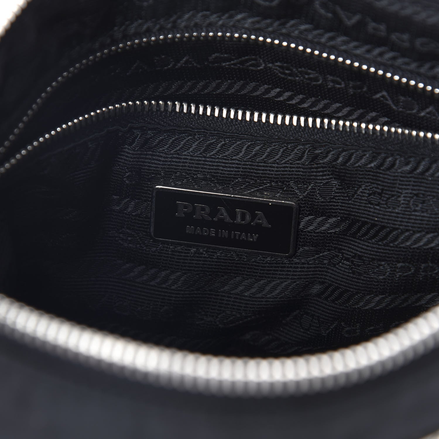 Prada Tessuto Light Nylon Soft Calf Shoulder Bag Black 6 of 11