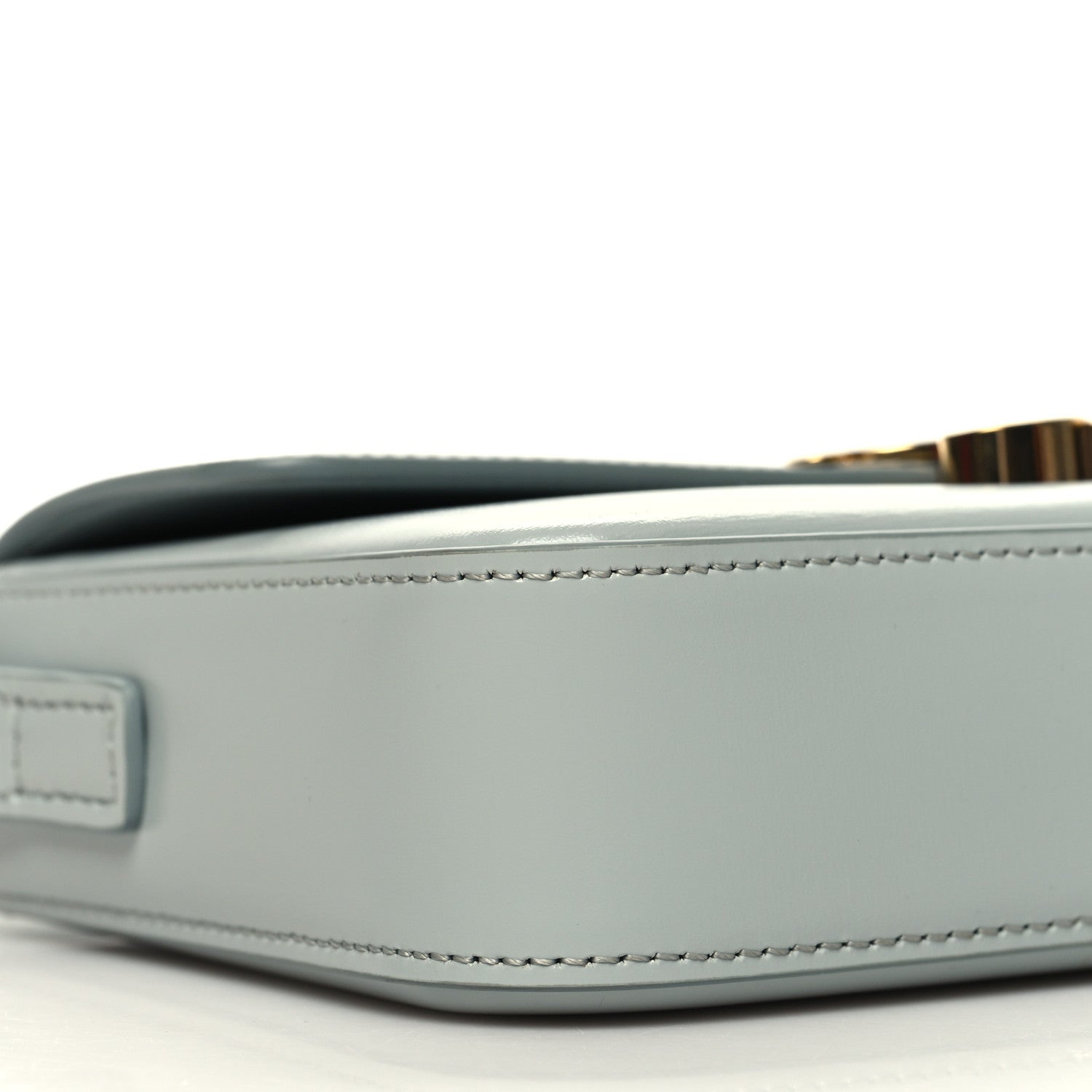 Celine Shiny Calfskin Triomphe Shoulder Bag Soft Blue 8 of 9