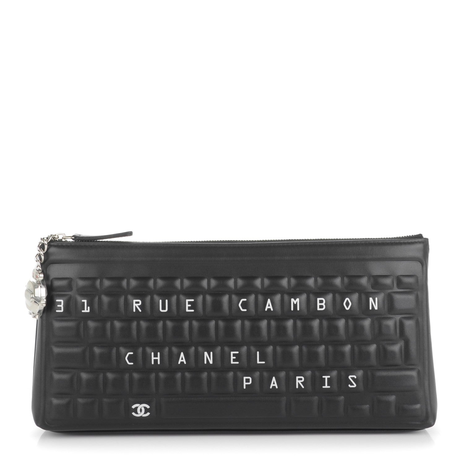 Chanel Metallic Calfskin Keyboard Pouch Black 1 of 8