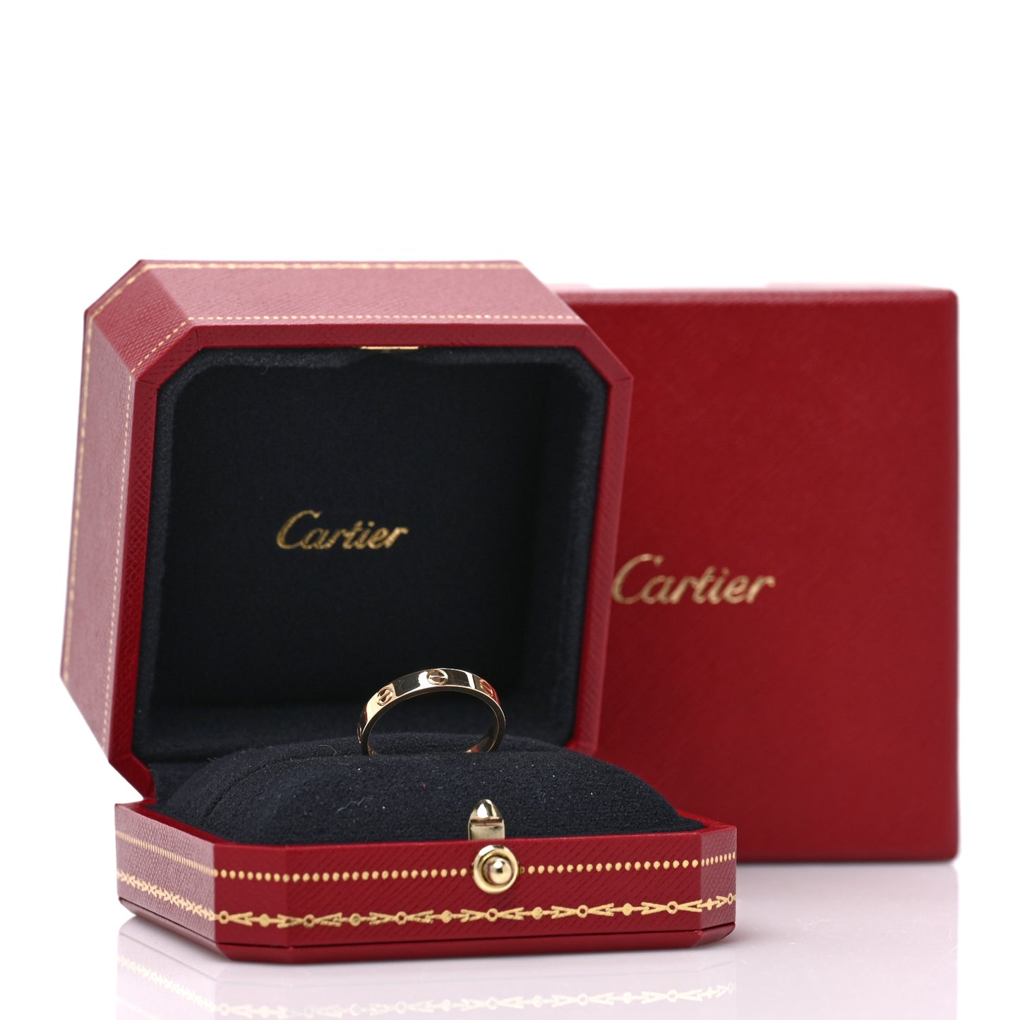18K Yellow Gold 3.5mm LOVE Wedding Band Ring 58 8.5