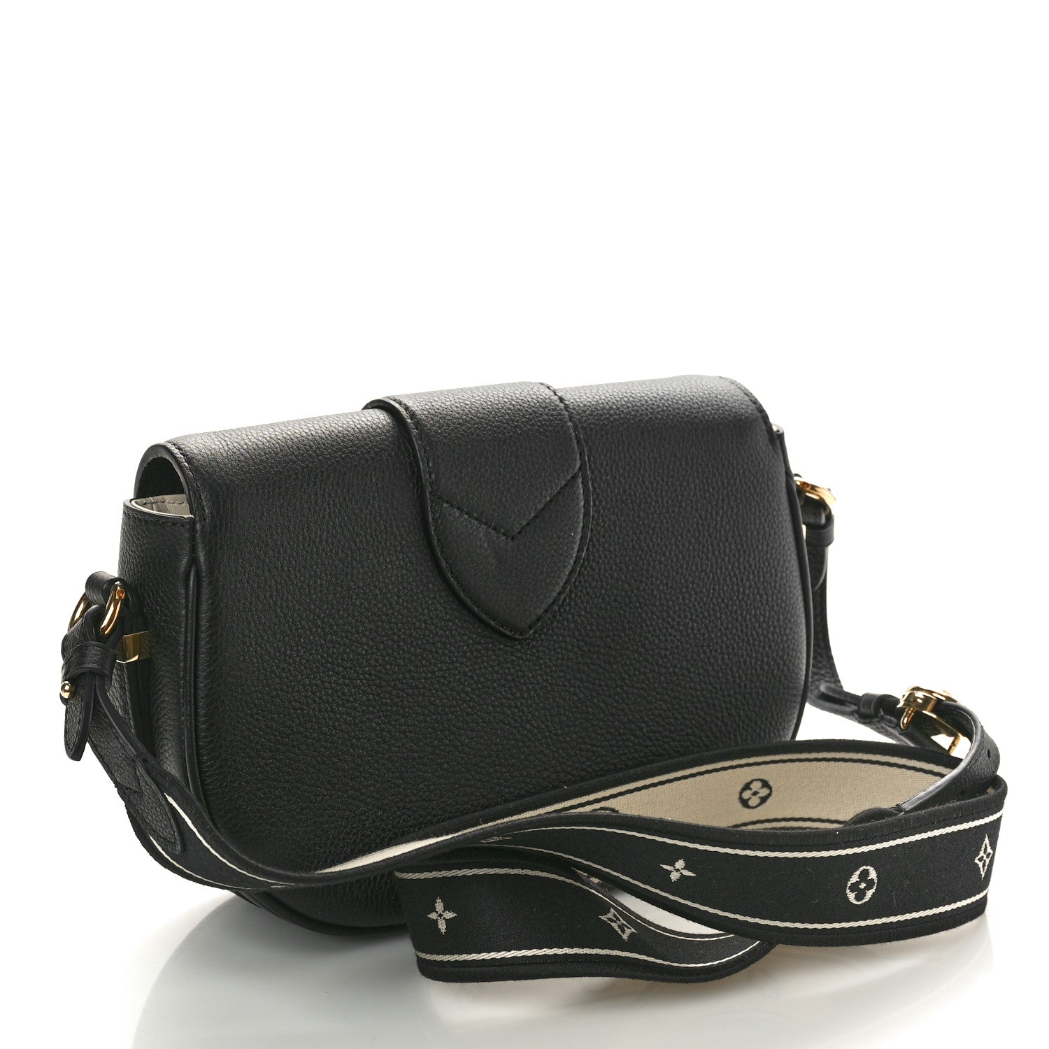 Louis Vuitton Grained Calfskin LV Pont 9 Soft PM Black 3 of 11