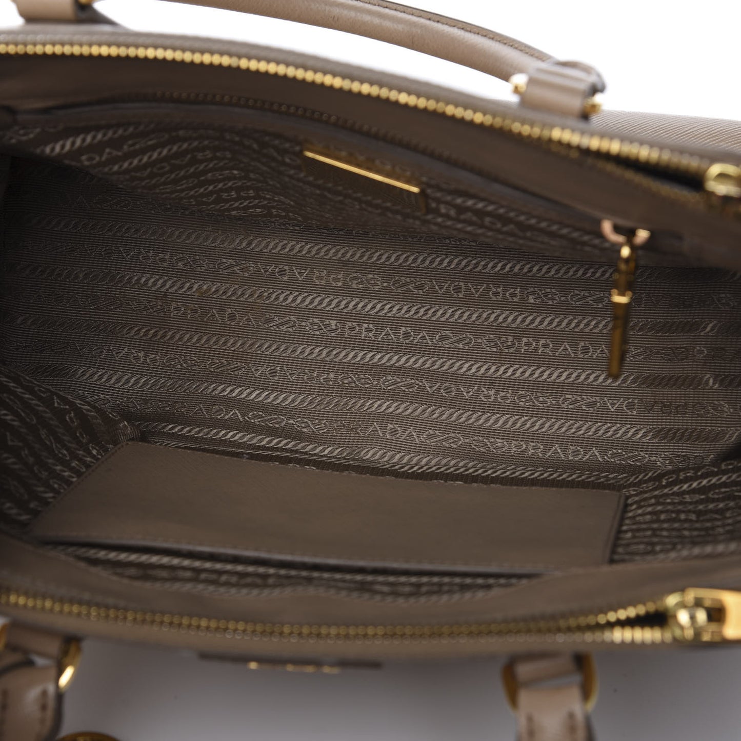 Saffiano Small Galleria Double Zip Tote Sabbia