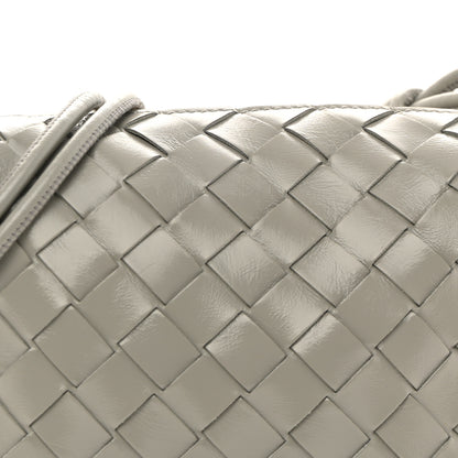 Bottega Veneta Polished Nappa Intrecciato Metallic Knot Mini Loop Camera Bag Sterling 7 of 9
