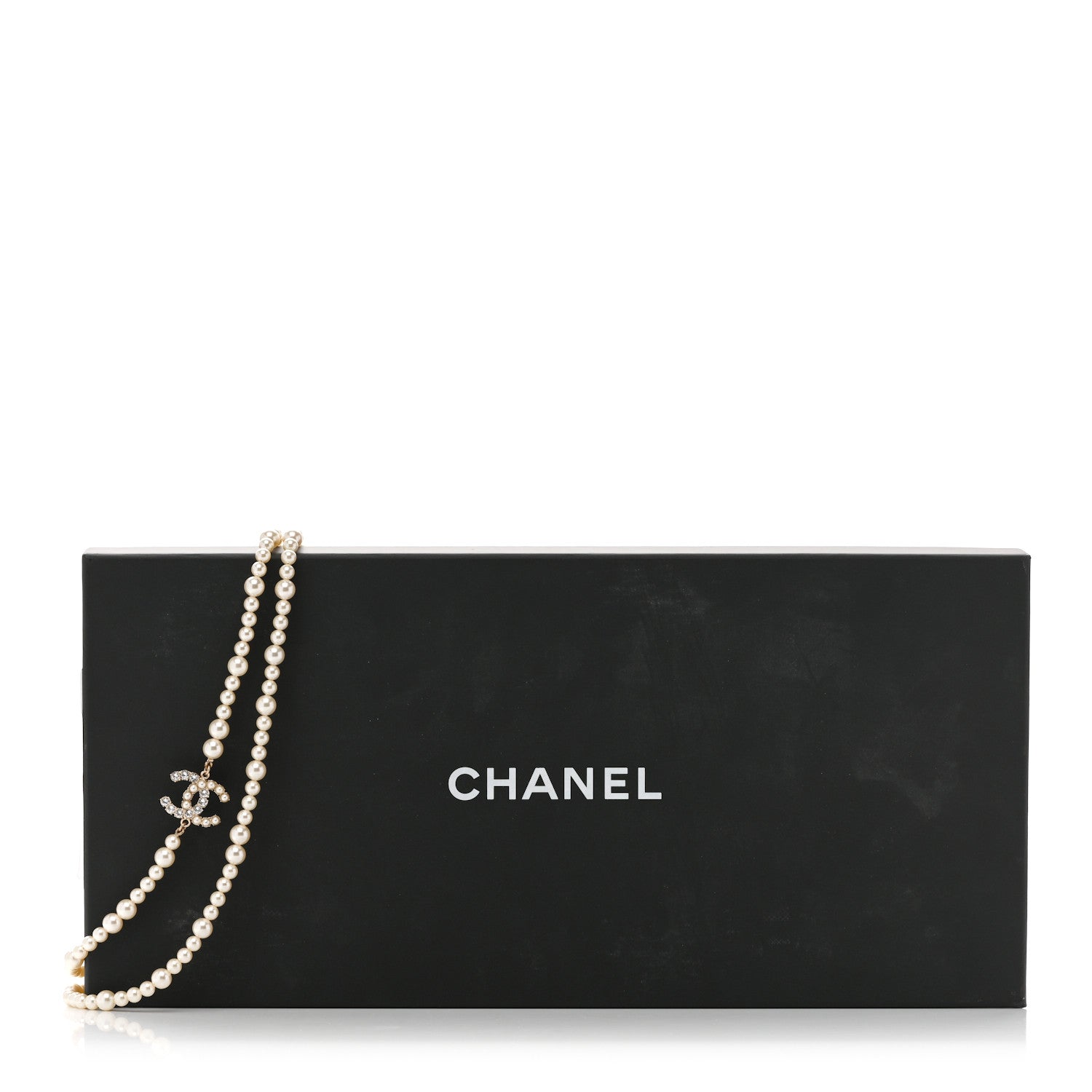 Chanel Pearl Baguette Crystal CC Long Necklace Gold 6 of 6