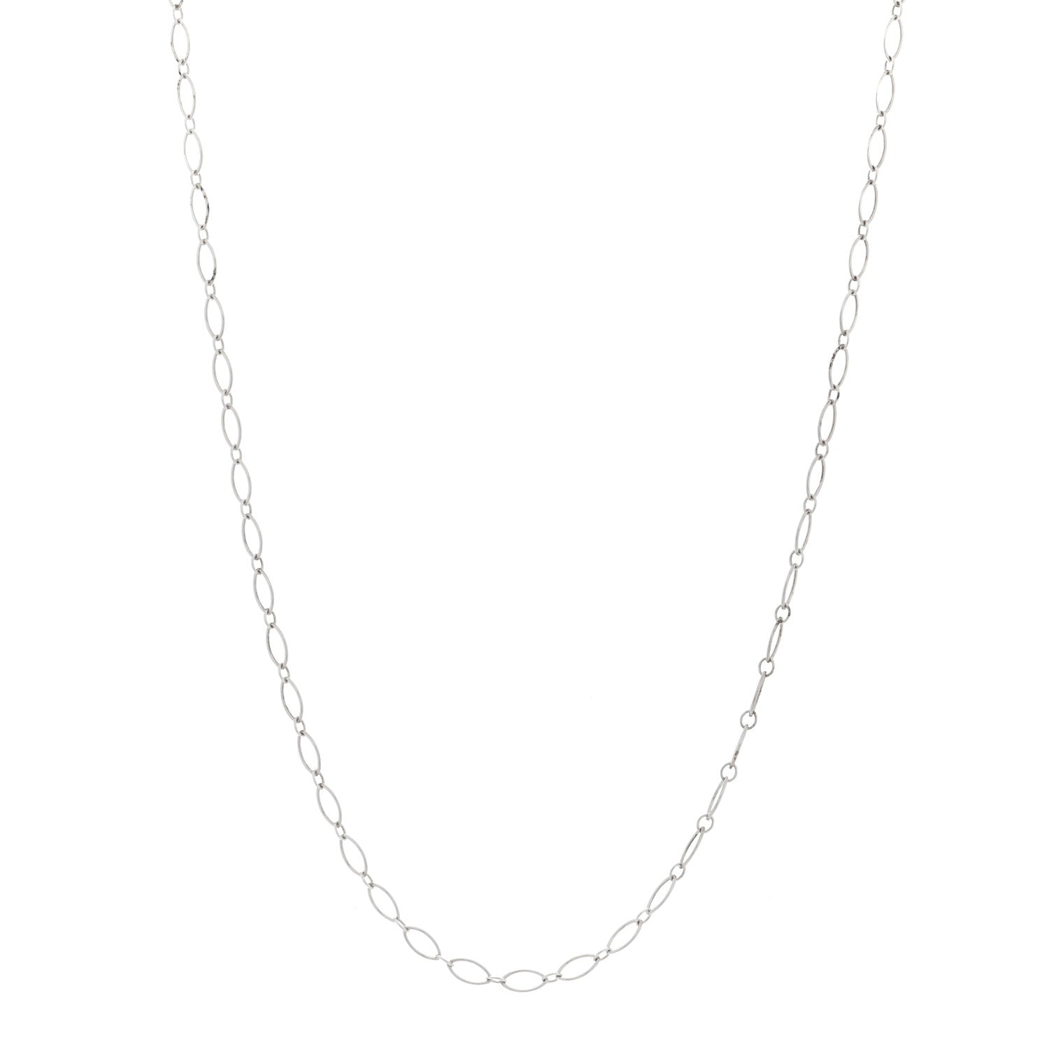 Tiffany Sterling Silver Oval Link Chain Necklace 1 of 4