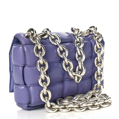 Bottega Veneta Lambskin Maxi Intreccio Padded Chain Cassette Crossbody Bag Lavender 4 of 11