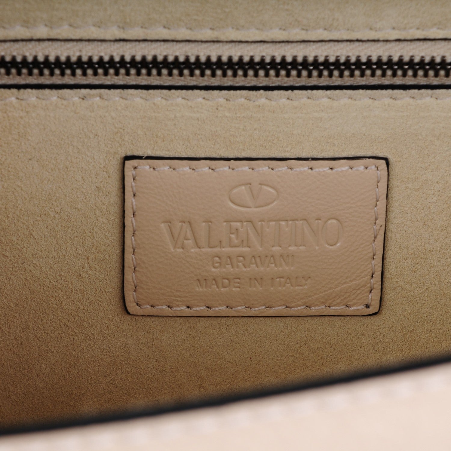 Valentino Garavani Craquele Calfskin Medium Glam Lock Rockstud Flap Light Ivory 6 of 7