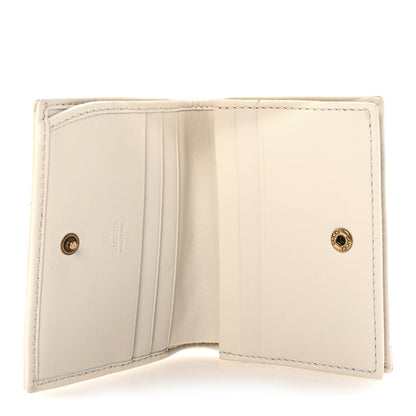 Gucci Calfskin Matelasse GG Marmont Card Case White 5 of 7