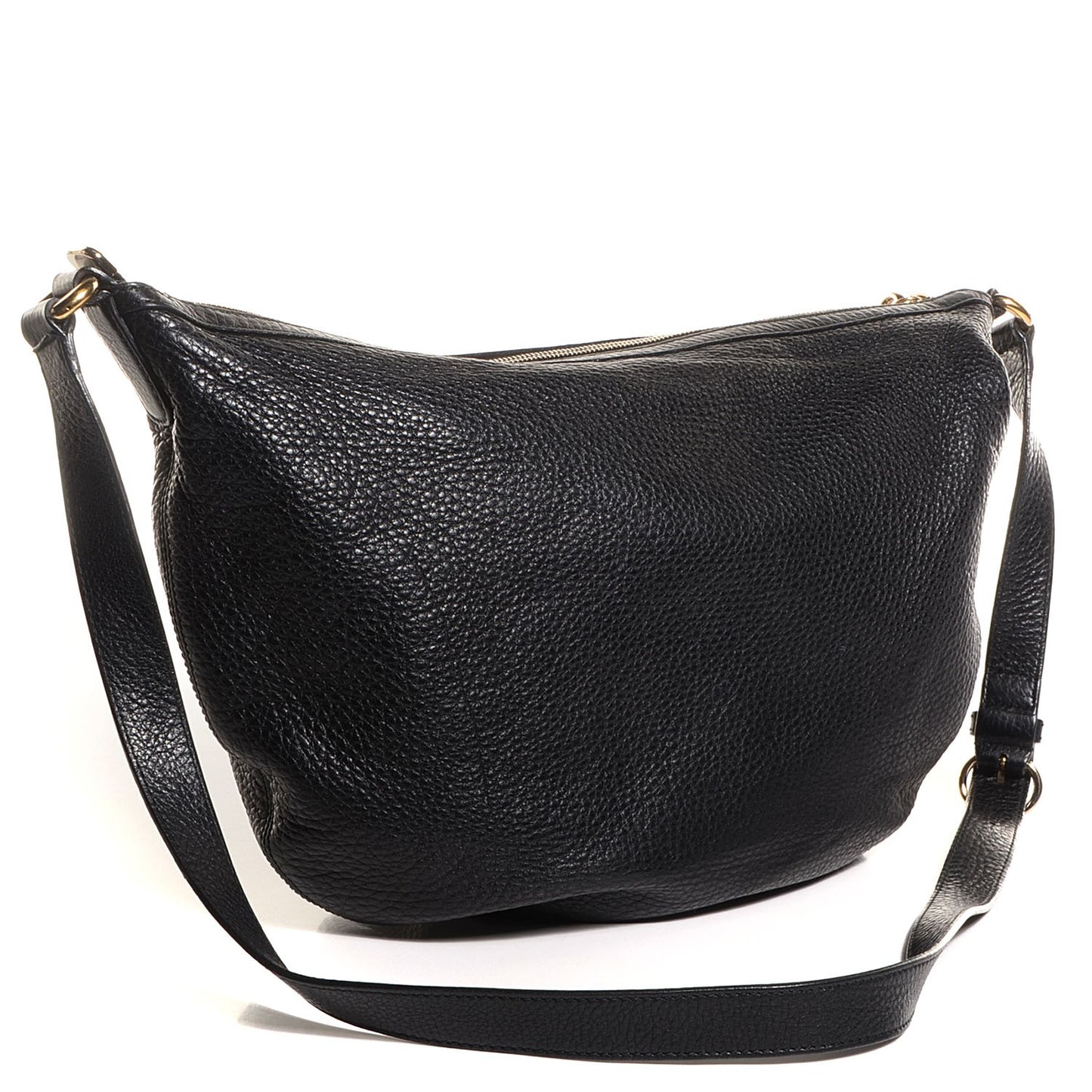 Pebbled Calfskin Medium Soho Hobo Black