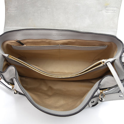 Chloe Calfskin Medium Faye Day Shoulder Bag Airy Grey 5 of 15