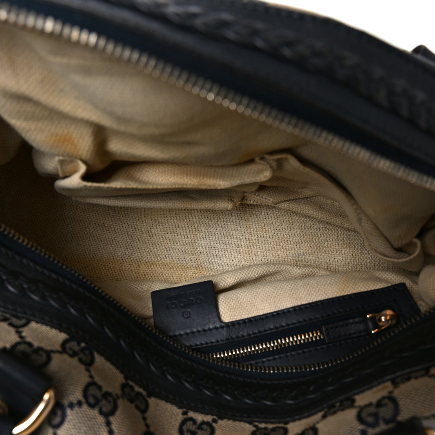 Gucci Monogram Brick Lane Small Boston Navy 5 of 11