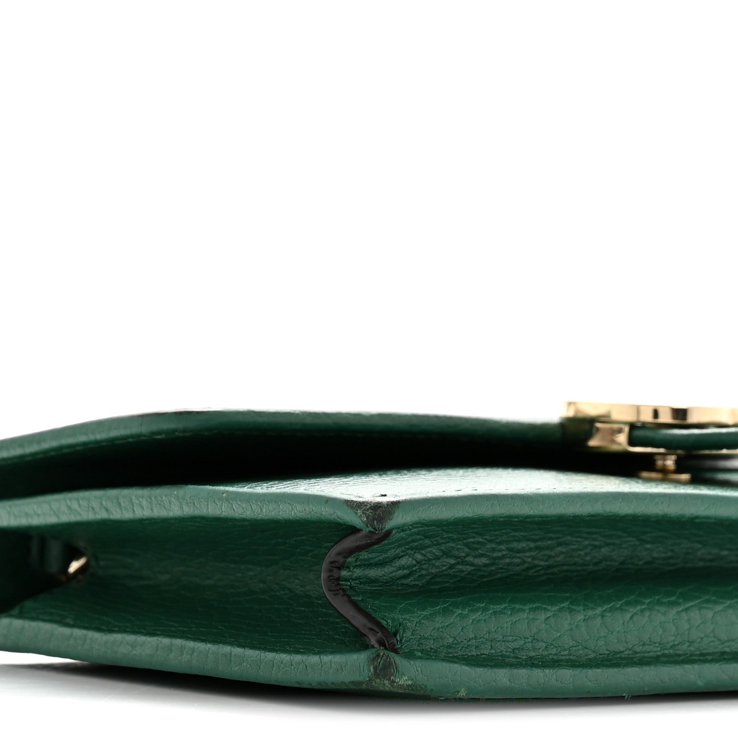 Gucci Dollar Calfskin Interlocking G Chain Wallet Emerald 9 of 17
