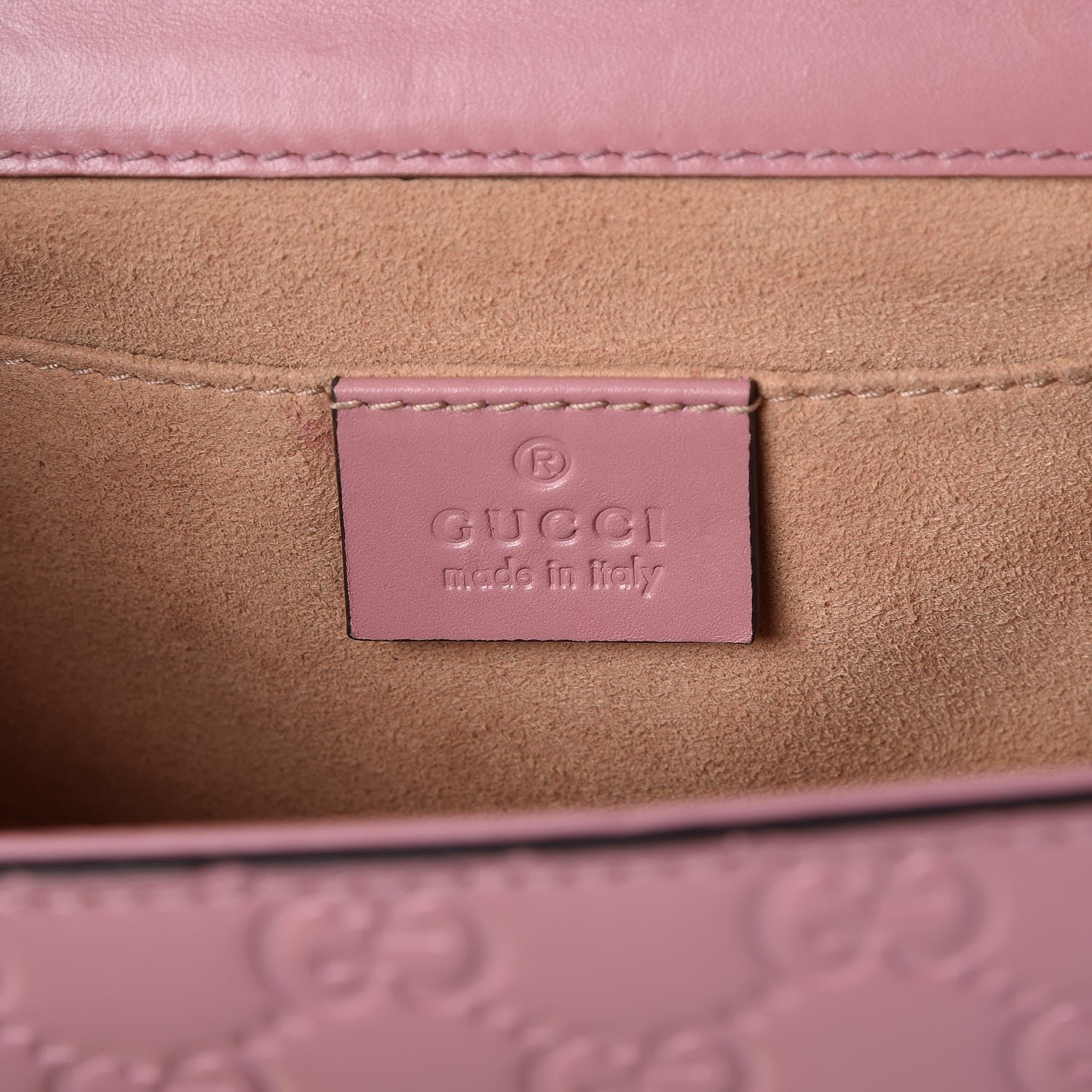 Gucci Guccissima Small Padlock Shoulder Bag Rose Baby Candy 7 of 9