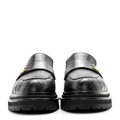 Chanel Calfskin Quilted CC Mocassin Loafers 41 Black 2 of 12