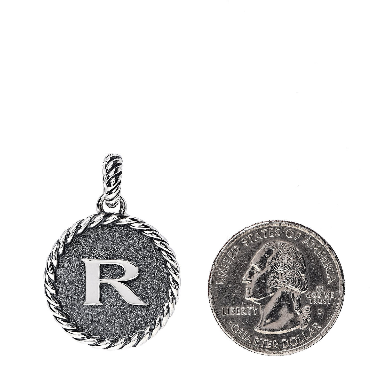 Sterling Silver Cable Collectibles Initial R Charm Pendant