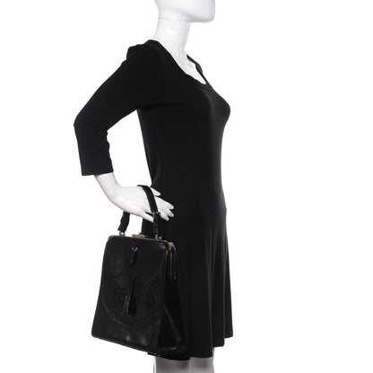 Prada Spazzolato Logo Print Framed Bag Black 2 of 8