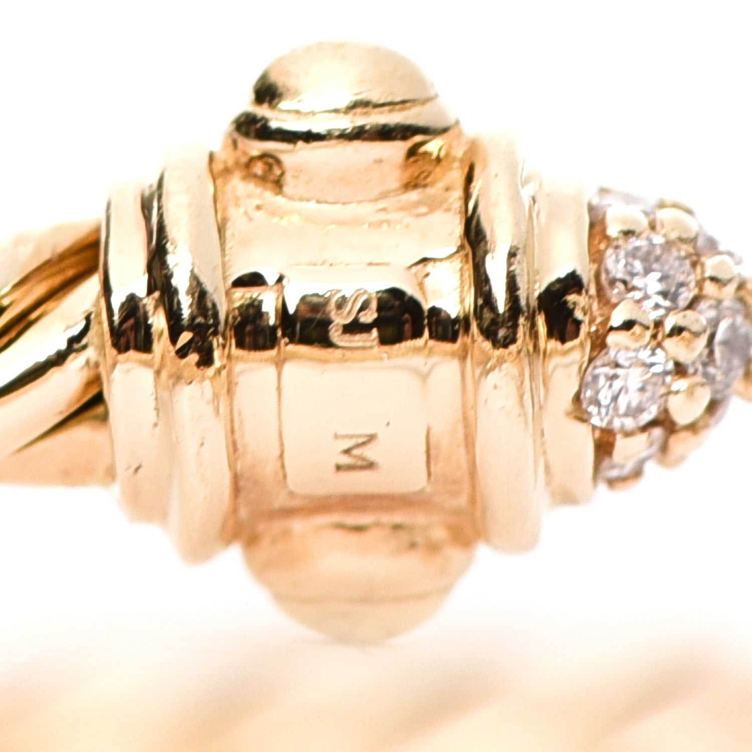 David Yurman 18K Yellow Gold Diamond Renaissance Ring 54 7 5 of 6
