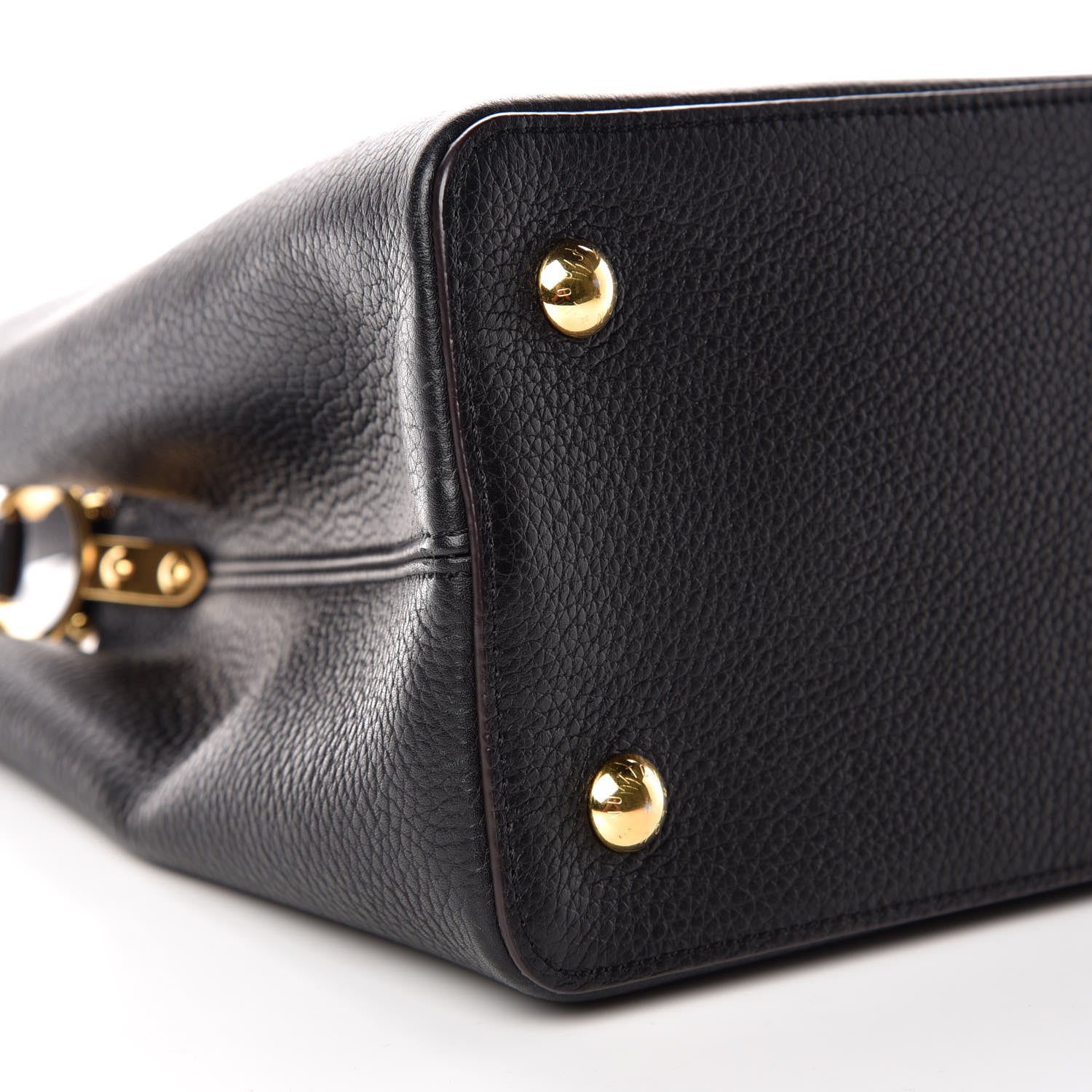 Louis Vuitton Taurillon Capucines MM Black 5 of 9