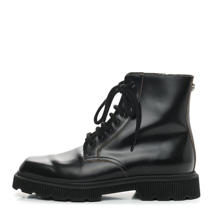 Gucci Calfskin Mens Double G Lace Up Boots 10.5 Black 1 of 9