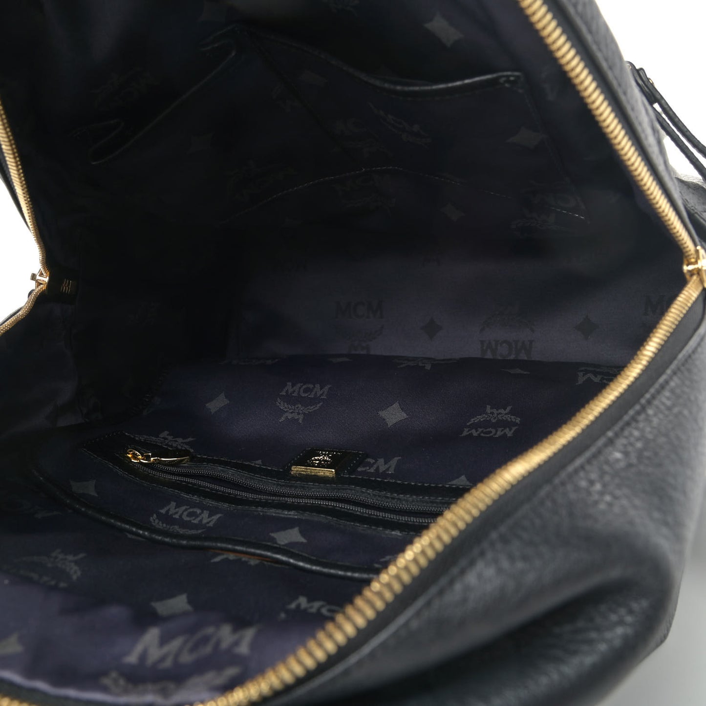 Striped Visetos Studded Medium Stark M Backpack Black Phantom Grey