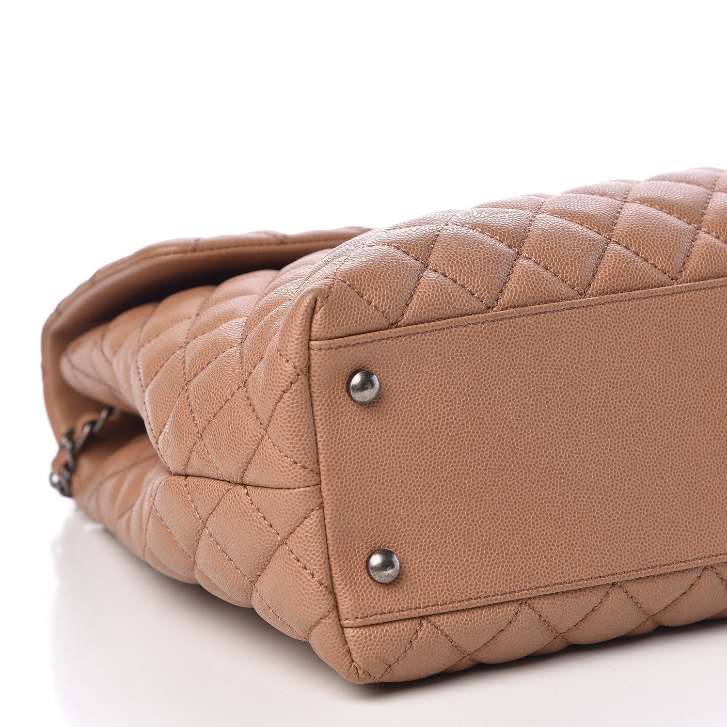 Chanel Caviar Quilted Large Coco Handle Flap Beige 5 of 10