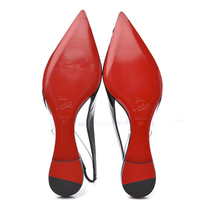 Christian Louboutin Patent PVC V Dec Flat 37 Black 5 of 8