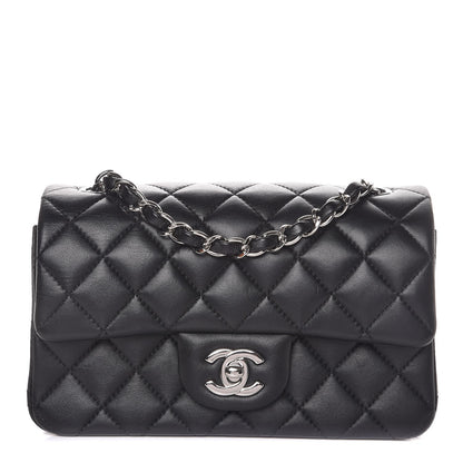 Chanel Lambskin Quilted Mini Rectangular Flap Black 1 of 7