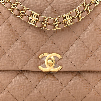 Chanel Caviar Quilted Coco First Flap Beige 8 of 11