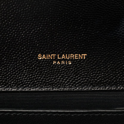 Saint Laurent Grain De Poudre Small Monogram Kate Satchel Black 5 of 7